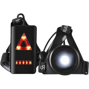 Lampe De Poitrine Led Rechargeable Par Usb Pour Coureurs - &Eacute;tanche Avec Lampe Frontale Et Feu Arri&egrave;re Pour Une S&eacute;curit&eacute; Accrue - Neuf