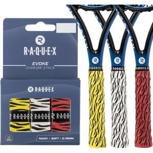 Evoke Overgrip-Ruban Adhésif Pour Raquettes De Tennis-Surgrip Antidérapant Pour Raquettes De Tennis,Badminton Et Squash-Lot De 3.[B1136] - Neuf