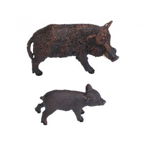 Statue D'animal Realiste, Zoo De La Jungle, Sanglier, Jouets En Plastique, Cochon, Ensemble De Jeu, Cadeau, 1 Paire - Neuf