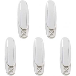 SJZG-Fixateur De Bande De Puissance Auto-Adh&eacute;sif Sans Perforation Mural Support De Bande De Fixation Le Plus Simple Support Support Pour T&eacute;l&eacute;commande, Routeur, Cuisine, Maison Et Bureau. (5 Pi&egrave;ces) - Neuf