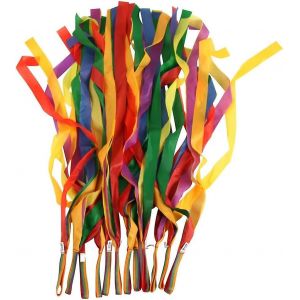 12pcs Ruban Arc-en-ciel Ruban de danse Ruban color&eacute; (multicolore) - Neuf