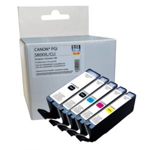 PGI580 XXL / CLI581 XXL - PGI-580 XXL / CLI-581 XXL Pack de 5 cartouches d'encre compatible Canon PGI580 XXL / CLI581 XXL - Canon PGI-580 XXL / CLI-581 XXL - 2078C005 - Neuf