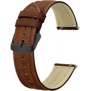 Kal-Bracelets De Montre Extra Longs 18mm 20mm 22mm 24mm, Bracelets En Cuir Pour Hommes, Bracelet De Remplacement Xl Pour Grands Poignets - Neuf