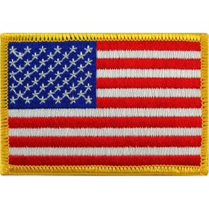 Lot De 10 Badges Velcro Pour Un Fan De L'armée, Patchs Brodés Avec Une Frontière D'or, L'emblème De L'uniforme Militaire Des États-Unis D'amérique - Neuf