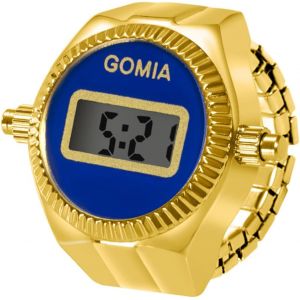 Bague Montre Extensible Num&eacute;rique,Montre Bague Femme Homme Doigt Ajustable,Bague Montre Etanche 1atm Fantaisie,Cadran Rond,Cadeau Pour Femme Et Homme.[J499] - Neuf