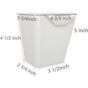 Lot De 4 Porte-Gobelets À Suspendre,Panier De Rangement À Roulettes,Accessoires De Chariot À Roulettes,11,9 X 10,2 Cm,Pots À Crayons Suspendus,Pots À Plantes,Pot À Maquillage (Gris) - Neuf