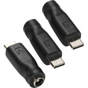 KALANKA-3 Pcs Adaptateur d'alimentation USB C vers DC, connecteur m&acirc;le Type C vers Femelle DC 5,5 x 2,1 mm, Prise Jack cylindrique pour appareils de Charge - Neuf