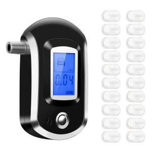 Queta Testeur d'alcool Professionnel Éthylotest Électronique Portable Analyseur de Souffle avec 20 Embouts - Neuf