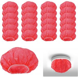 JGD-50 Pi&egrave;ces Couvercle D&eacute;tecteur de Fum&eacute;e, Plastique Extensible &Eacute;lastique &Eacute;paissi pour Alarme pare Poussi&egrave;re pour D&eacute;tecteur Capuchon d'Alarme Incendie pour la Maison la Cuisine la Cuisson (Rouge) - Neuf