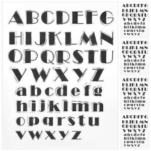 Lot De 5 Tampons Transparents En Caoutchouc Tpr Pour Scrapbooking,Journal Intime,Majuscules,Minuscules,52 Lettres De L'alphabet,T1766 - Neuf