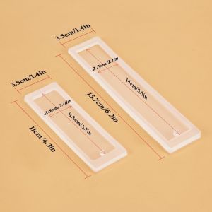 Lot De 3 Moules En Silicone Transparent Pour Fabrication De Marque-Page En R&eacute;sine &Eacute;poxy - Neuf