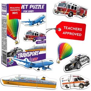 ERYI-6 Pcs Transport Puzzle Magnetique - Aimant Enfant Magnet Enfant - Puzzle Enfant 3 Ans - Jeux Aimanté Enfant - Magnet Frigo Enfant Animaux Magnetique - Jeu Magnetique Enfant - Jouet Enfant 3 Ans - Neuf