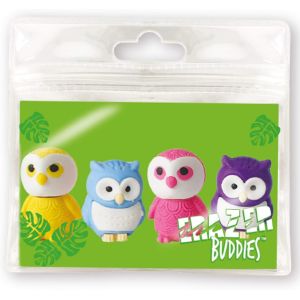 Eryi-Erazer Buddies - Chouette De . Gommes En Forme De Chouette Fournitures Scolaires Fantaisie Pour Filles Et Garçons. Ensemble De Gommes Colorées, Idéal Pour Le Bureau Et L'école - Neuf