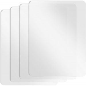 Eryi-Lot De 4 Grands Sets De Table En Plastique Transparent Mat, Résistants À La Chaleur, Lavables, Lavables Pour Protection De Table En Plastique Dur, Salle À Manger, Cuisine, Travaux Manuels - 40 X - Neuf