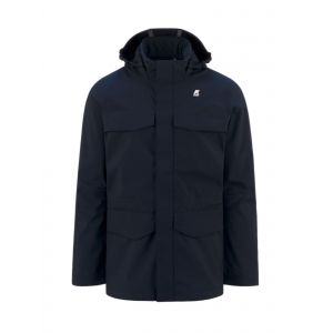 Veste À Capuche En Nylon Bleu Coupe-Vent K-Way - Neuf