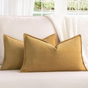 Cauc-Housse De Coussin 30x50, Lot De 2 Housse Coussin En Chenille Coussin Canape Pour Canap&eacute; Au Design &Eacute;l&eacute;gant, Coussins D&eacute;coratifs Doux Et Luxueux Pour Canap&eacute;, Lit Et D&eacute;coration De La Maison - Neuf