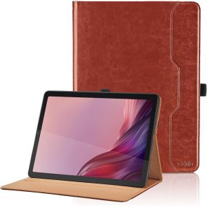 Coque pour Lenovo Tab M9 HD 9"" TB310FU 2023 PU Cuir Cover Tablette Housse de Protection, Support Multi-Angle ?tui avec Portefeuille Cover pour Lenovo Tab M9 HD 9"" - Marron - Neuf