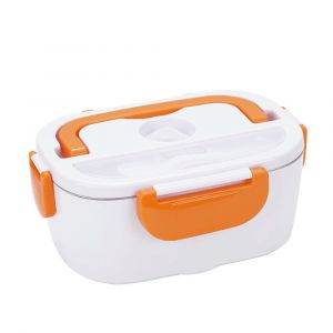 Boîte à lunch chauffante électrique orange 2 en 1, adaptée aux voitures/camions et aux bureaux 220 V et 12 V - Neuf