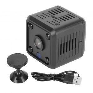 Mini camera IP 1080P HD sans fil, Wi-Fi, pour exterieur et interieur, portable, avec vision nocturne et detection de mouvement - Neuf