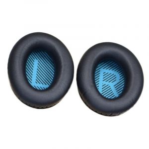Coussinets de Remplacement, Oreillette Mousse Coussin de rechange pour casque Bose Quiet Comfort QC25 QC35 QC15 QC2 AE2 AE2i AE2w - Noir&Bleu(L,R) - Neuf