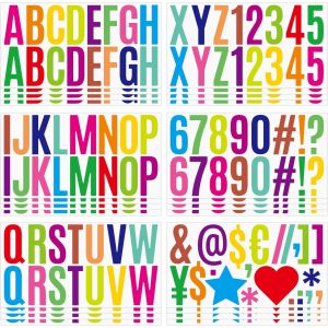 Autocollants Lettres,12 Feuilles Lettres À Paillettes Lettre En Vinyle Auto-Adhésif,Autocollants De Numéro Alphabet Pour Diy Scrapbooking Cartes De V?ux Décoration - Neuf