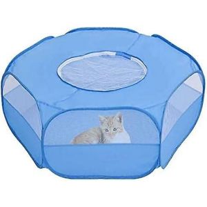 Parc pour petits animaux avec couverture - Cage pliable et portable - Imperméable - Respirant - pour lapin, - Neuf