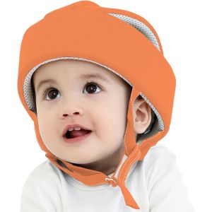 Réglable Bébé De Protection De La Tête Casque Enfant Casque De Sécurité Apprendre À Ramper Jouer Bébé Casque Anti-Choc De Protection Orange - Neuf
