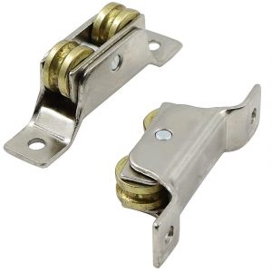 Roulettes Pour Portes Coulissantes, Deux Roulettes En Fer, Support De Rouleau De Portail &Agrave; Rainure Fixe, Roue &Agrave; Rainure En U, Rouleau - Neuf