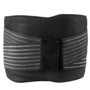 Ceinture De Sport Noire Avec Bande De Protection Elastique A 7 Ressorts Et Respirante - Neuf