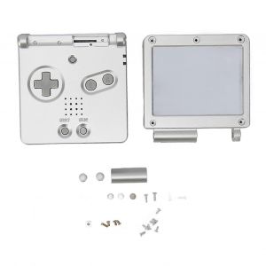Coque De Console De Jeu Pour Gba Sp Pièces Complètes De Remplacement Boîtier De Boîtier Avec Boutons Pour Gameboy Advance Sp Argent - Neuf