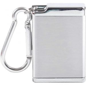 Mini cendrier poche voyage porte-cendres portable avec mousqueton pour hommes femmes argent,porte-cl&eacute;s cendres tenir - Neuf
