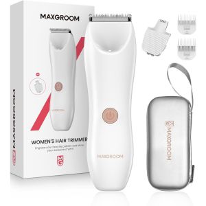 Max Tondeuse Corps Femme, 2 En 1 Rasoir Electrique Femme, Sans Douleur Tondeuse Femme Intime, &Eacute;tanche Ipx7 Rechargeable Par Usb Avec Lumi&egrave;re Led Pour Aisselles, Aines, Poils Intimes, Bikini - Neuf