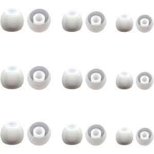 KAL-Coussinet En Silicone Pour Écouteurs 9 Paires (18 Pièces), Embouts D'Écouteurs De Remplacement Compatible Avec La Plupart Des Écouteurs (Translucide, S/M/L 3 Tailles) - Neuf