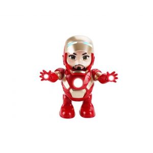 Mini robot danseur Iron Man avec lumi&egrave;re et musique - Neuf