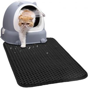 Kalanka-Tapis De Liti&egrave;re Pour Chat, 30x45cm Tapis Liti&egrave;re Chat Bac &Agrave; Liti&egrave;re Pour Chats, Eva Imperm&eacute;able Conception En Nid D'abeille &Agrave; Double Couche Tapis De Toilette Chat, Convient Aux Petits Animau - Neuf