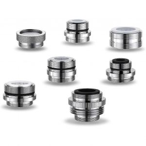 7pcs Adaptateurs De Tuyau De Robinet De Taille Multiple Aérateurs D'évier Amovibles En Laiton Massif - Neuf