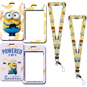 ERYI-Lot De 2 Porte-Cartes Pour Enfant Avec Cordon - Personnalisable - En Plastique Rigide - Avec Porte-Cartes - Neuf