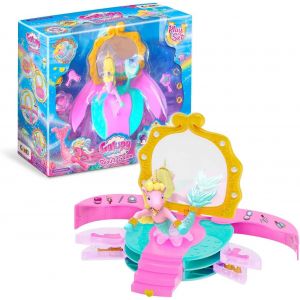 Sansh-Galupy Mermaid Salon De Beauté Set De Jeu Licorne Jouet 1x Figurine Licorne Avec Queue De Sirène + Accessoires - Neuf