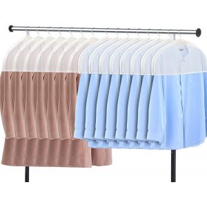 Lot De 15 Housses D'épaule Respirantes Pour Vêtements, Protection Anti-Poussière Avec 2 Soufflets Pour Costumes, Manteaux, Vestes Et Robes. - Neuf