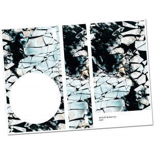 Film de protection autocollant pour console de jeux-En vinyle-Protection contre les rayures-Ajustement parfait-Autocollant (S,07 Broken Ice) - Neuf