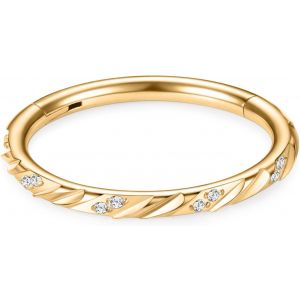 Tianyi-Piercings En Acier Chirurgical 316l Et Oxyde De Zirconium Pour Oreille Et Nez - Calibres 20, 18, 16, 14 - Anneaux Pour Homme Et Femme - Neuf