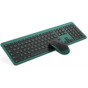 ChenQuanSarl-Ensemble Clavier Souris Sans Fil Ultra Fin Rechargeable Sans Fil Clavier Ergonomique Sans Fil Avec Protection Anti-Poussière En Silicone Pour Pc/Ordinateur Portable/Smart Tv, Disposition - Neuf