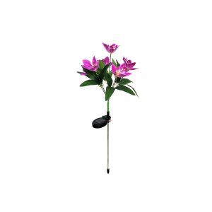 Lampe Solaire Florale &Agrave; 7 T&ecirc;tes, R&eacute;sistante &Agrave; L'eau, Lampe De Jardin Led, Violette, &Agrave; &Eacute;nergie Solaire, 70 Cm - Neuf