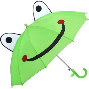 Parapluie Enfant Avec 3d, Coupe-Vent Et Durable Parapluie Pour Filles Gar&ccedil;ons Avec Sifflet, Facile &Agrave; Transporter Parapluie Pliant Enfant, L&eacute;ger Parapluie Canne Un Motif Mignon - Neuf