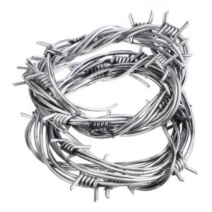 MEVRONISSHOP-Lot de 2 guirlandes de fil barbel&eacute; artificiel de 2,4 mm - En plastique - Pour d&eacute;coration d'Halloween, de cl&ocirc;ture, d'animaux, de dissuasion, de jouets d'astuces - Neuf