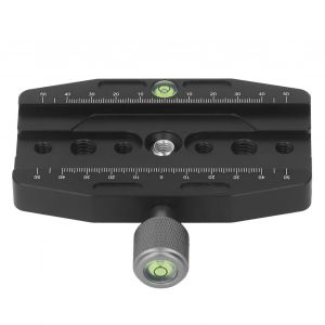 Adaptateur de fixation pour plaque a degagement rapide, plaque a degagement rapide universelle pour trepied d'appareil photo reflex avec trou de vis 1/4 po 3/8 po et niveau a bulle - Neuf