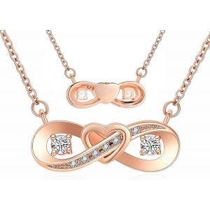 Kal-Collier Urne Funéraire Pour Cendres - Symbole De L'infini - Collier Pour Femme - Pendentif Délicat En Forme De C?ur - Pierre De Naissance - Bijou Commémoratif Pour Cendres Pour Femmes Et - Neuf