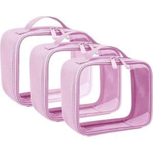 TIANYI-Trousse de Toilette Transparente, Sac de Cosmétiques Trousse Transparente Voyage pour Femme Homme, TSA Sac de Toilette Avion pour Le Transport de Liquides - Neuf