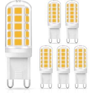 Ampoules Led G9, 3w Équivaut À 40 Watts Halogène Lampe, 3000k Blanc Chaud Ampoule G9 Led 220-240v Sans Scintillement Non-Dimmable Pour Ceiling Lighting, Chambre Salon Cuisine Jardin, Lot De 6 - Neuf