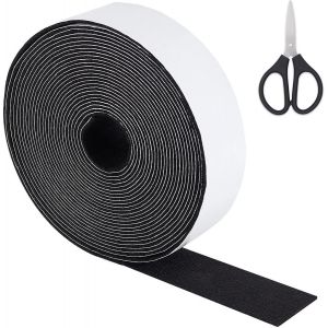 MEVRONISSHOP-Bande de feutre autocollante - 10 m x 5 cm - Pour meubles, protection du sol - Pour chaises, meubles, protection du sol - D&eacute;coupe n'importe quelle forme (noir) - Neuf